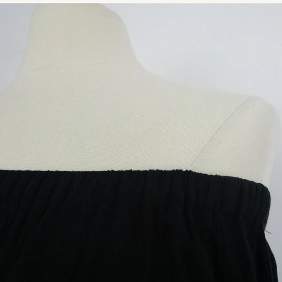 Sanctuary Black Off The Shoulder Gauzy Blouse - Picture 6 of 7